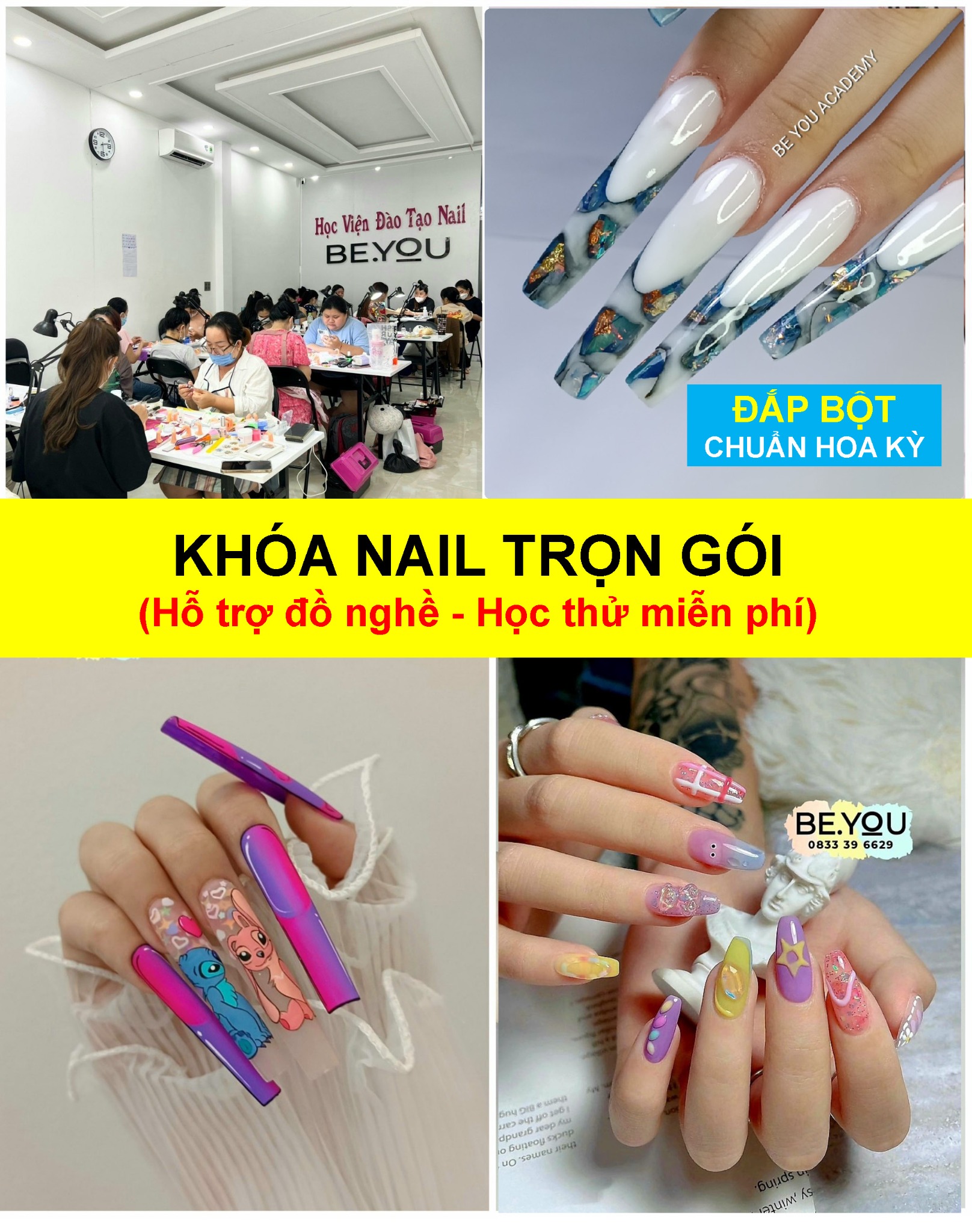 Trung Tâm Đào Tạo Nail - Be You Nail Academy Facebook ad: HỌC THỬ MIỄN PHÍ