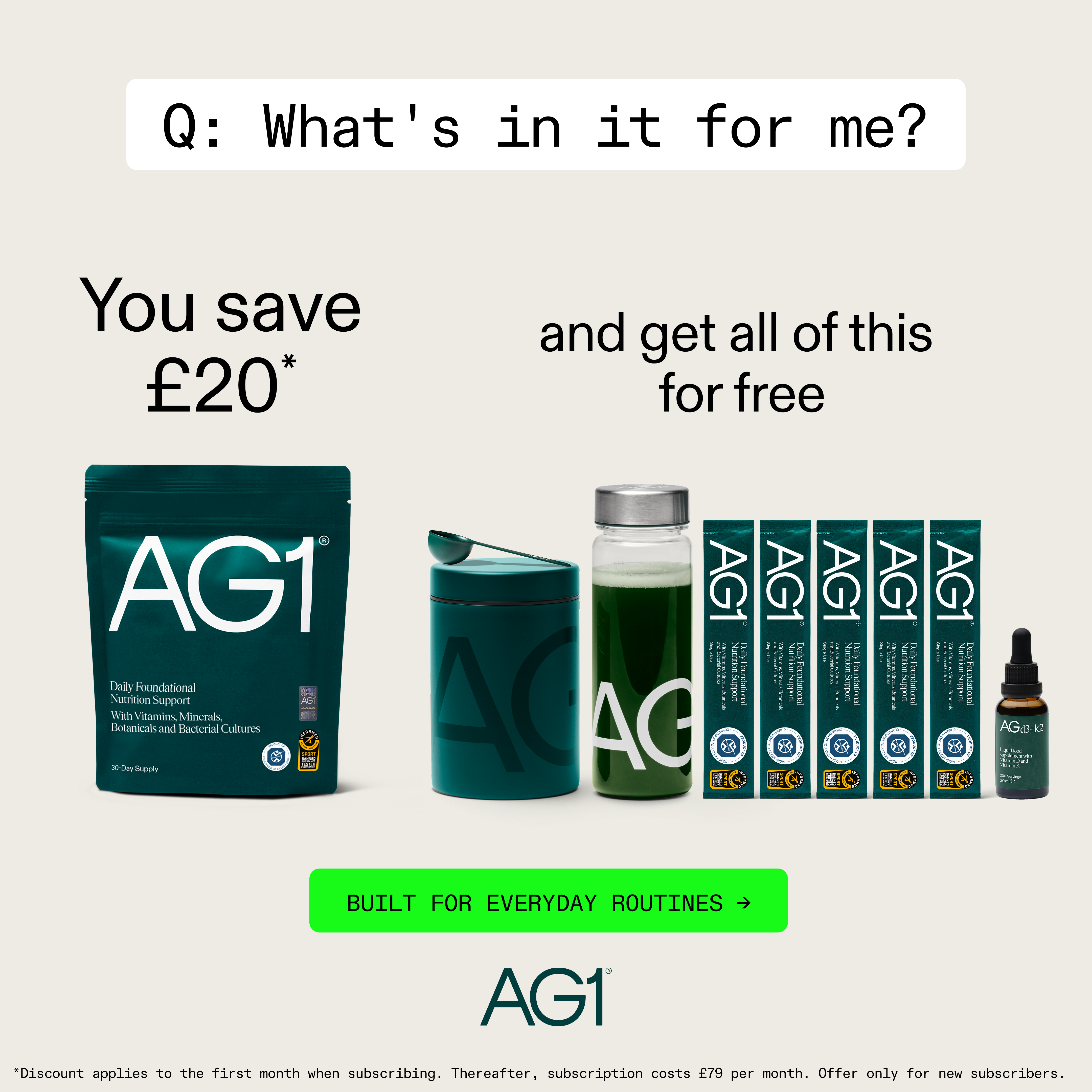 AG1 by Athletic Greens Facebook ad