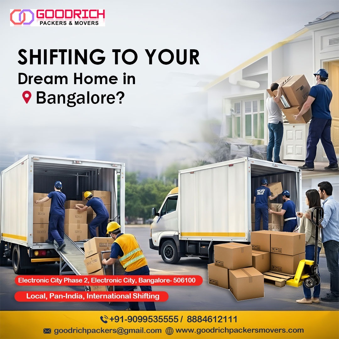 Goodrich Movers Bangalore Facebook ad: Same-Day Shifting Available - Book Fast!