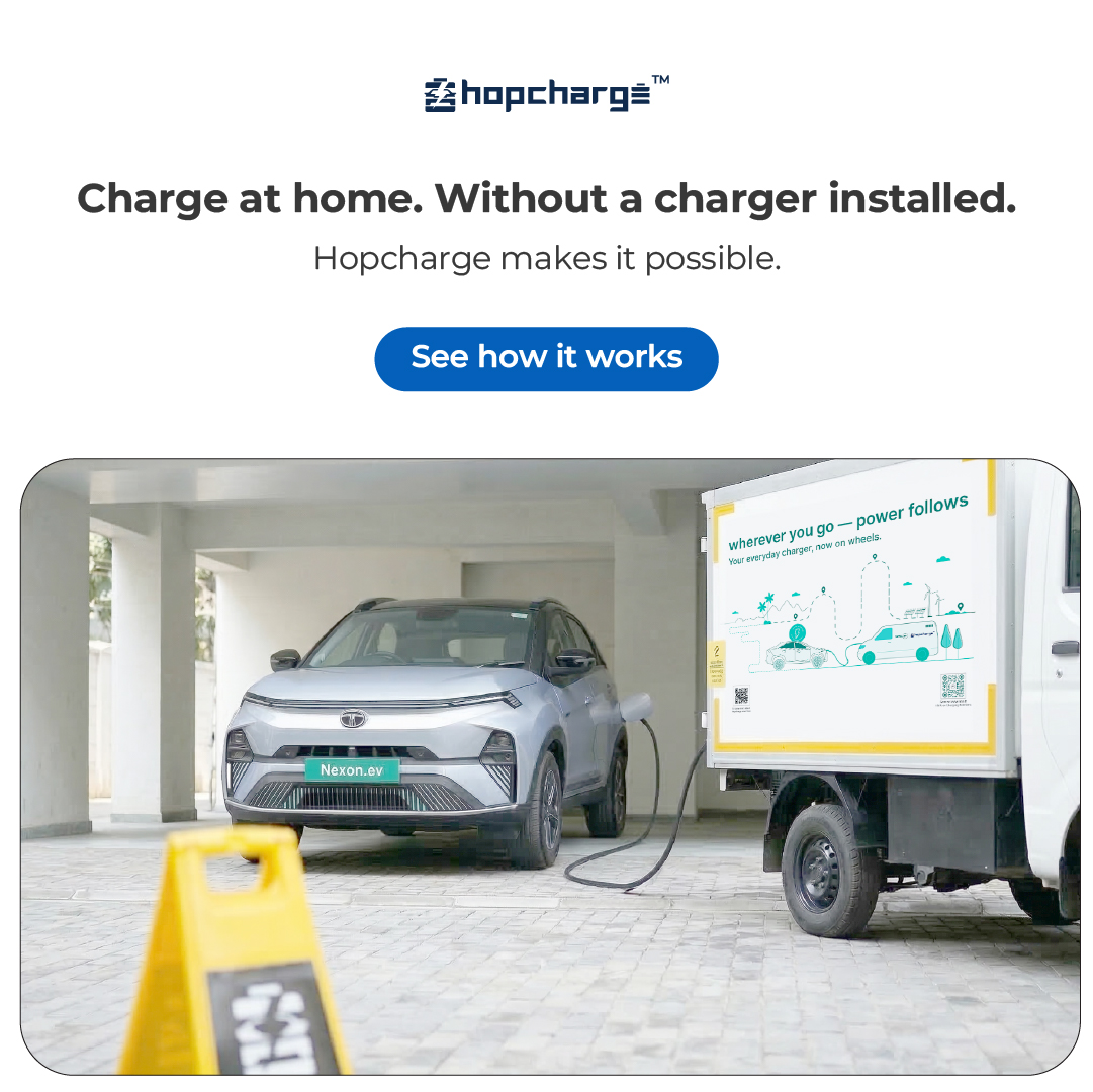 Hopcharge Facebook ad: Hopcharge's mobile charging van means you never need a…