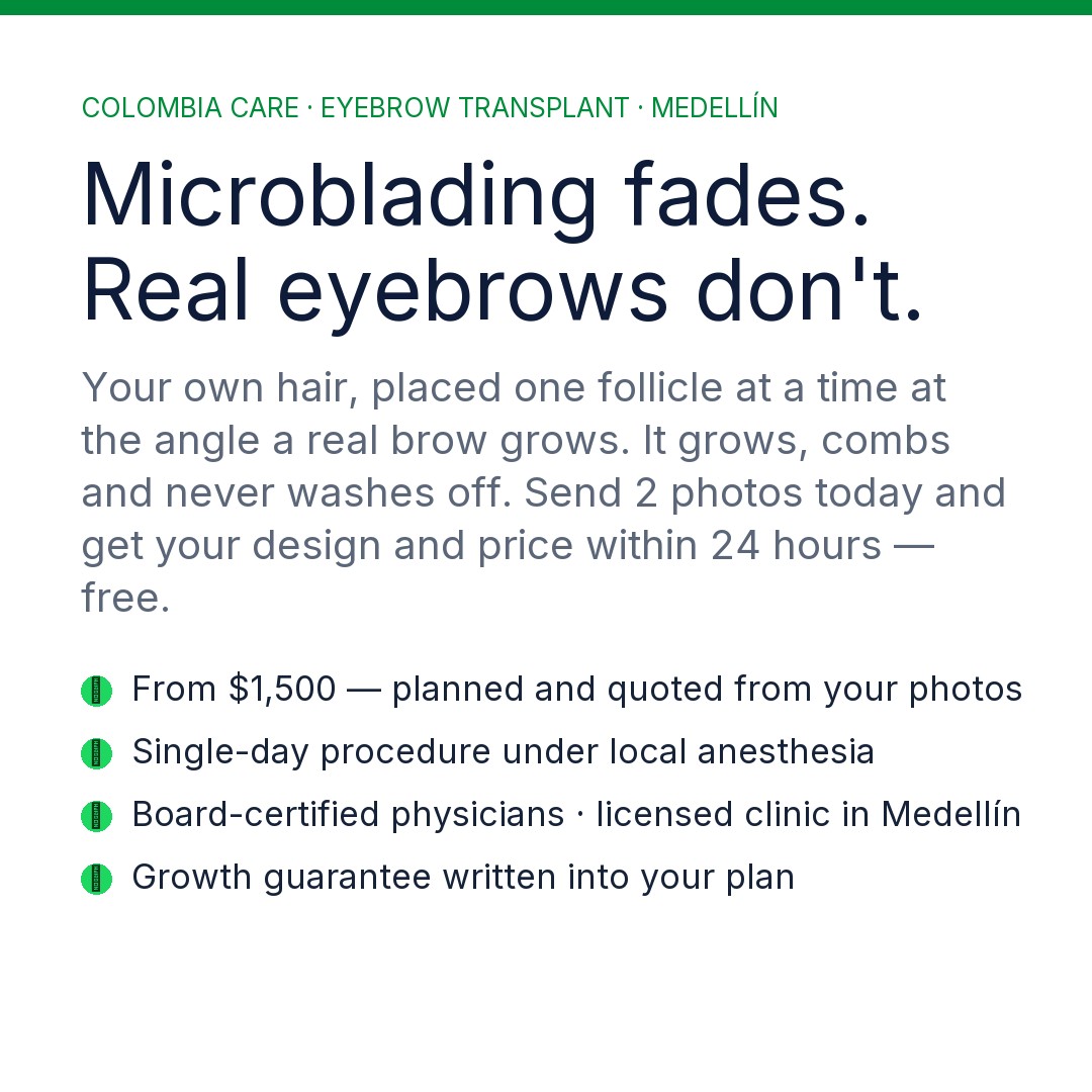 Colombia Care Hair Transplant Facebook ad