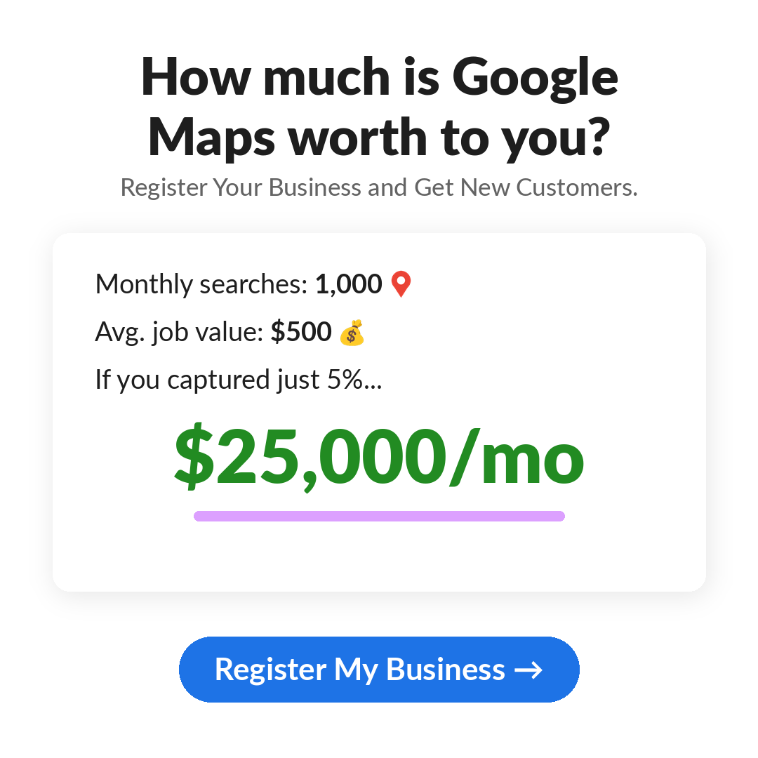 Maps Registration Facebook ad