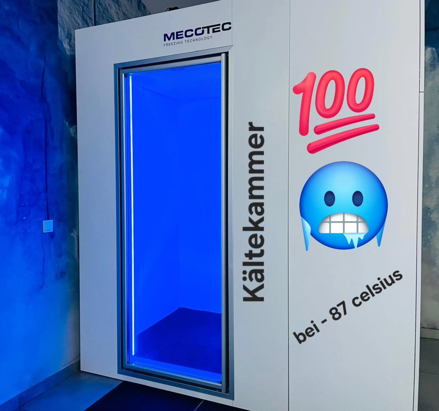 therapy_medicentersued Facebook ad: **Entdecken Sie die Vorteile der Ganzkörper-Kältekammer in…