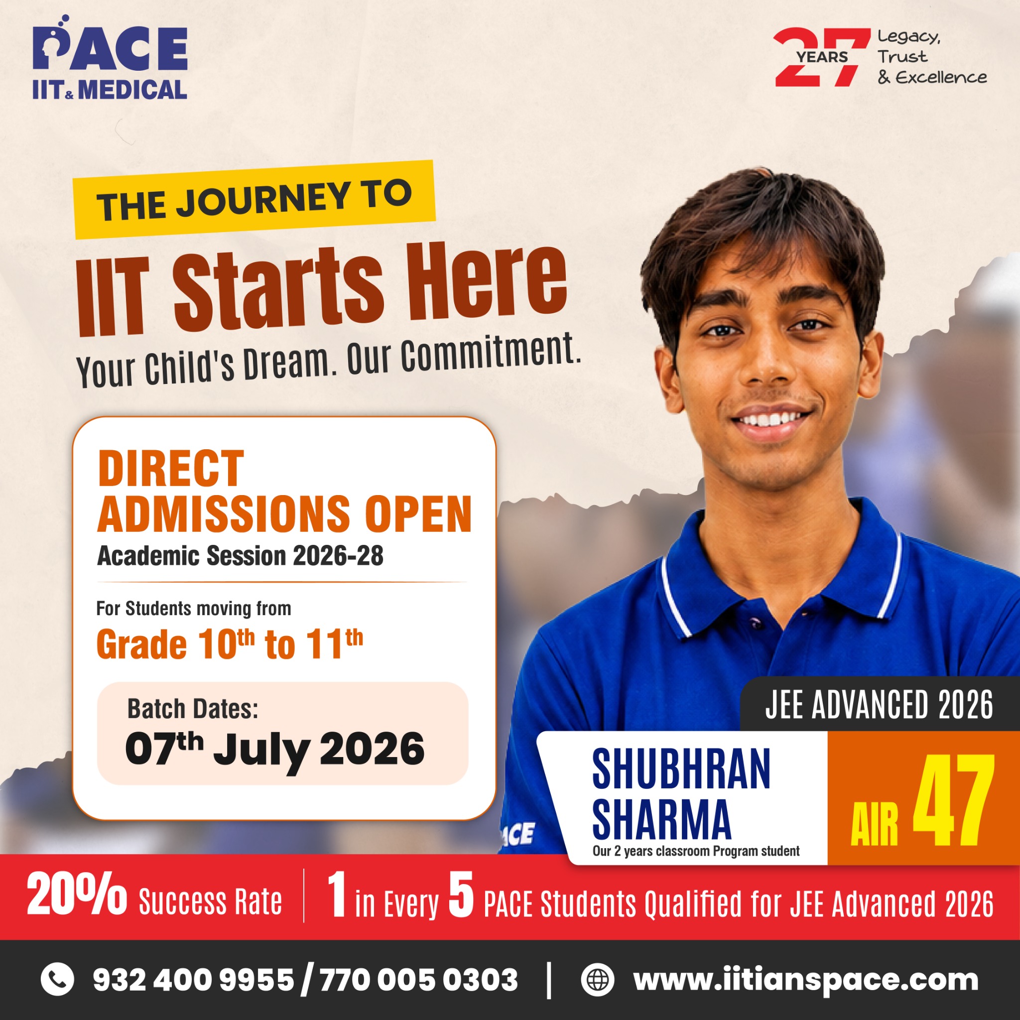 PACE - IIT & Medical Facebook ad