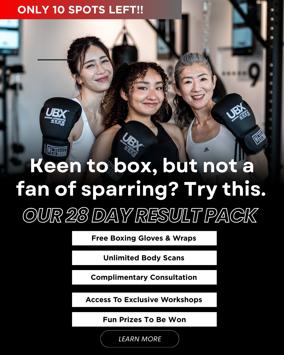 UBX Tanjong Pagar Facebook ad: 28 DAY RESULT PACK