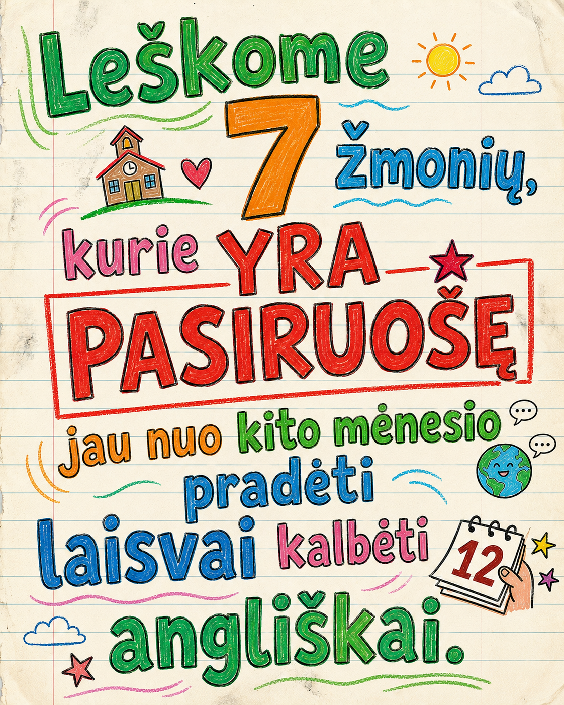 EWA: Learn Languages Facebook ad