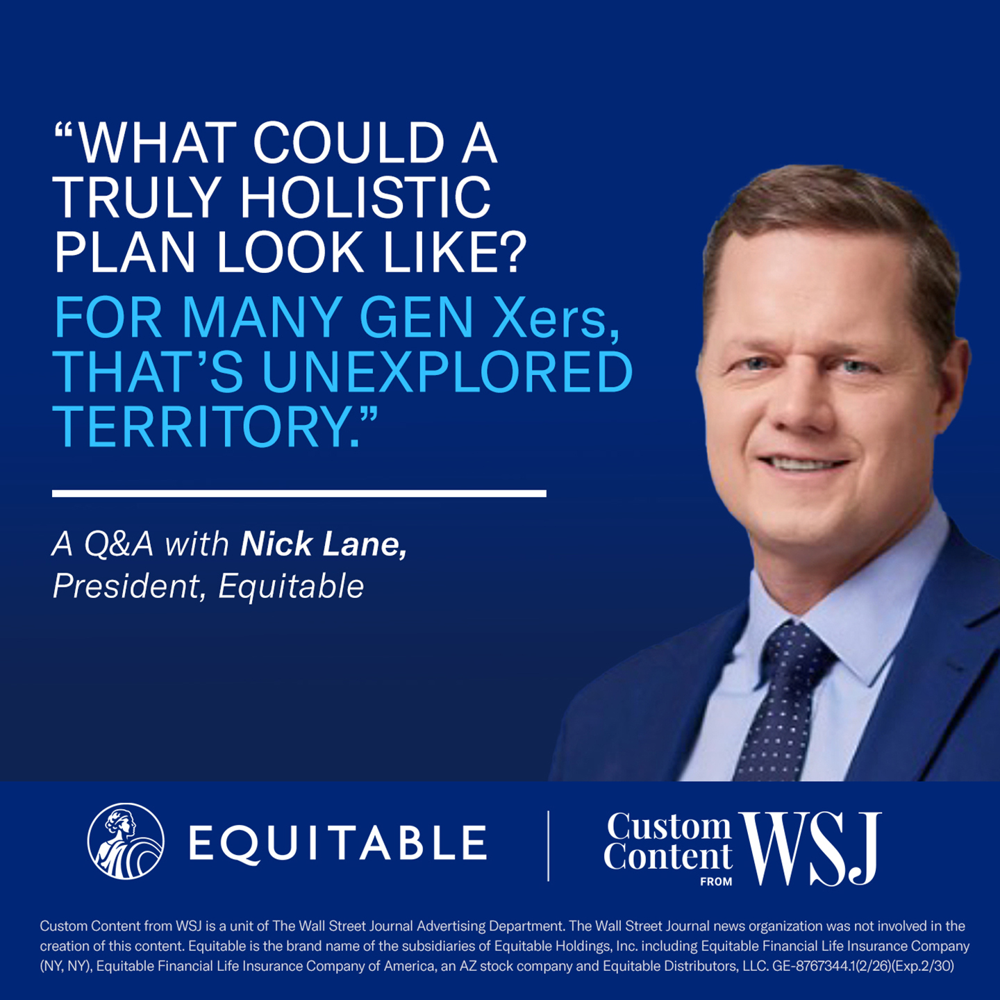 Equitable Facebook ad