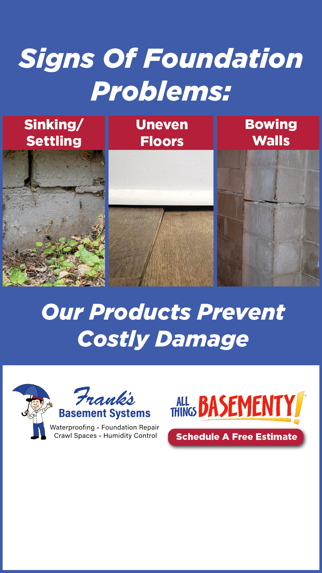 Frank's Basement Systems Facebook ad from Nov 30, 2025