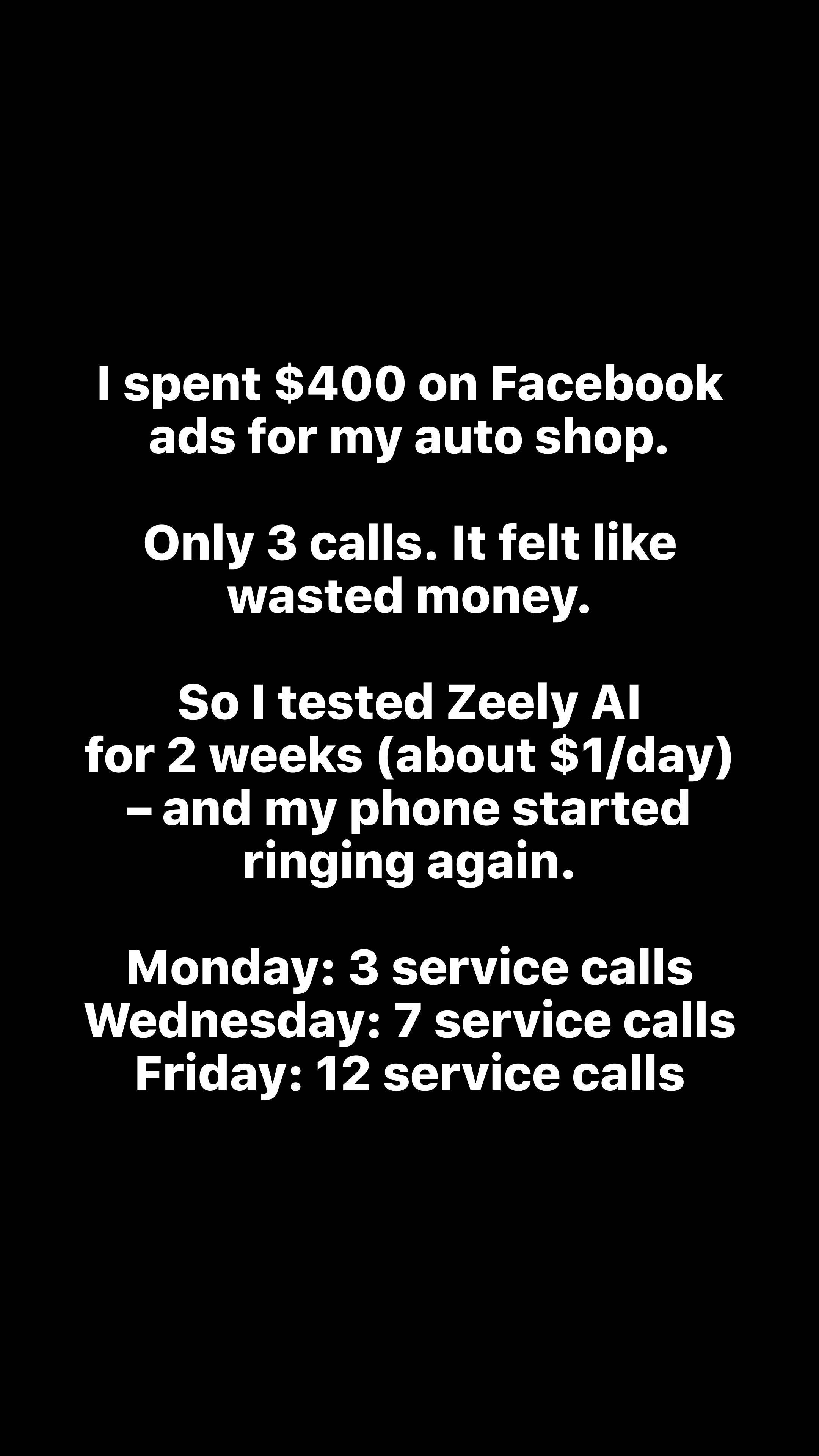 Zeely Facebook ad