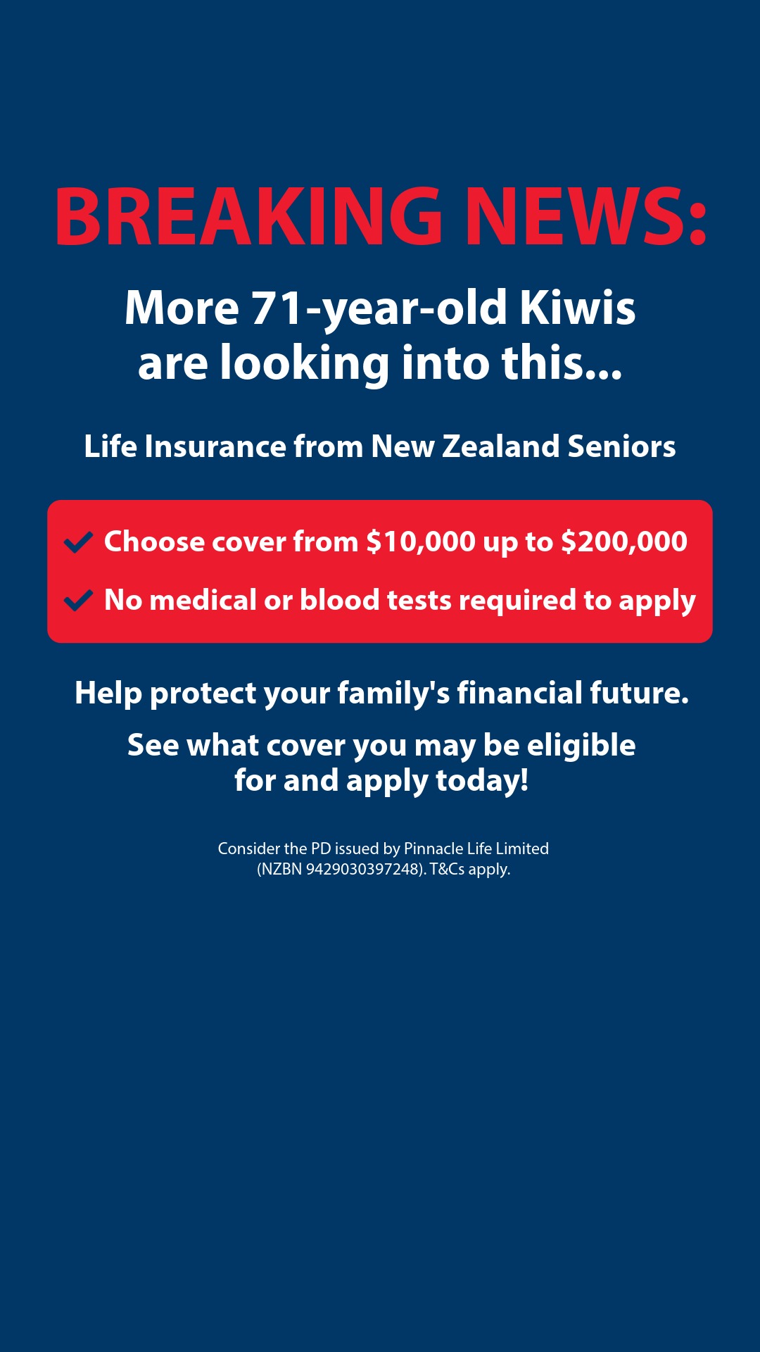 New Zealand Seniors Life Facebook ad