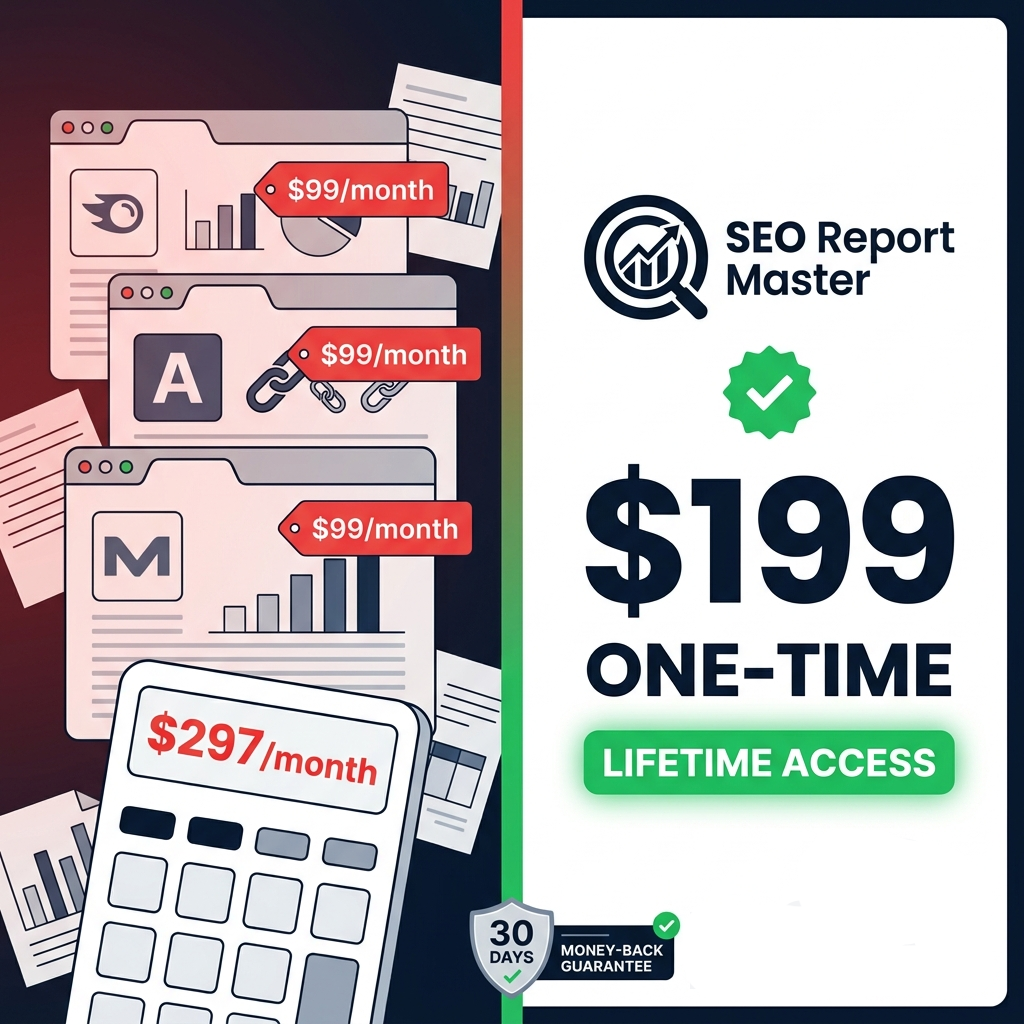 SEO Report Master Facebook ad: Stop paying $297/month for SEO tools