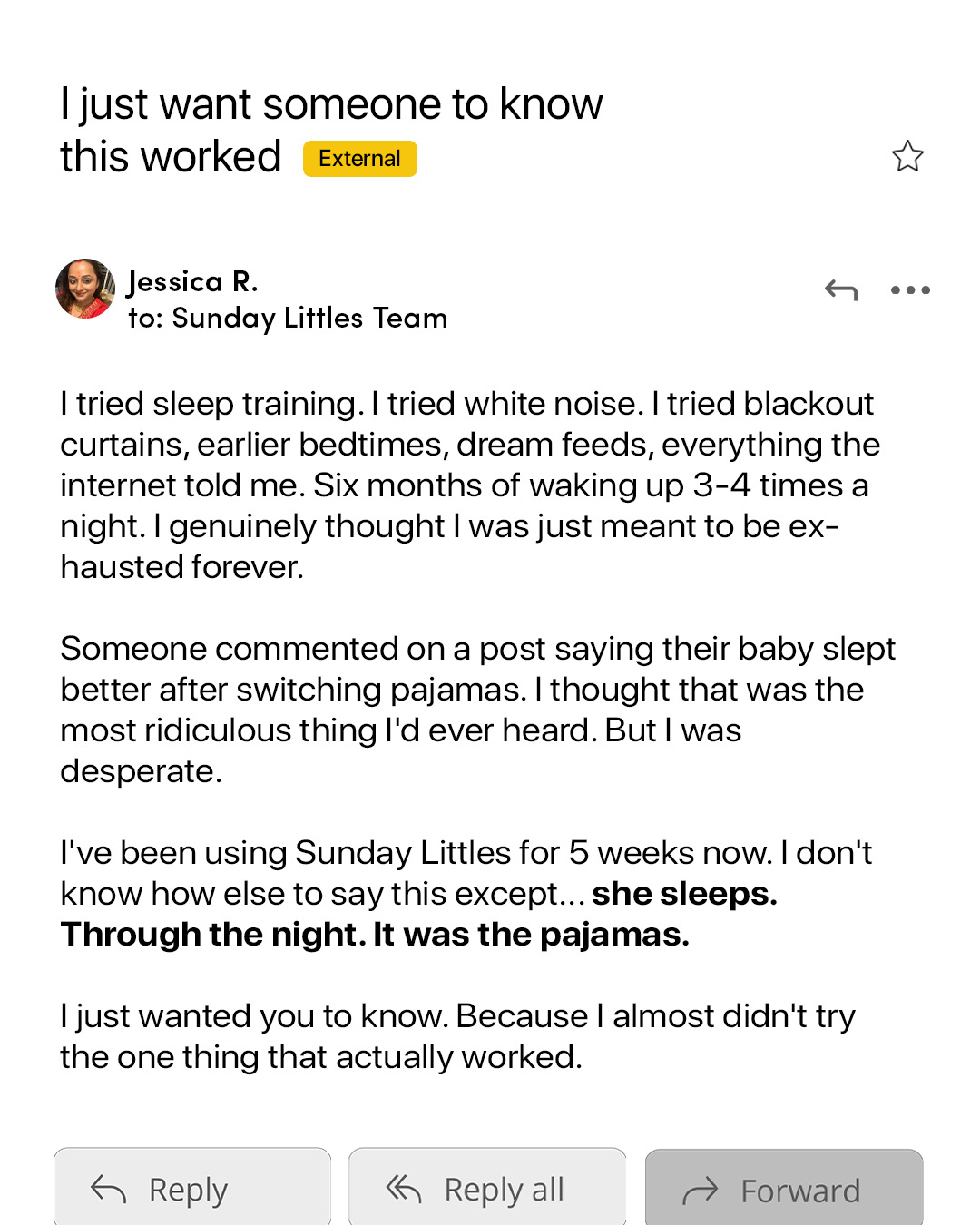 Sunday Littles Facebook ad