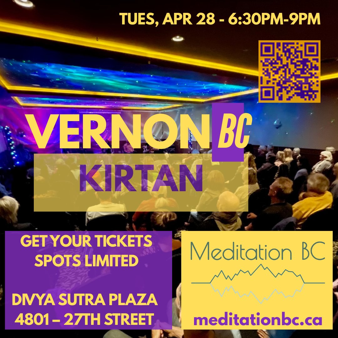 Vernon BC Meditation Facebook ad: Kirtan Event in Vernon BC - Apr 28