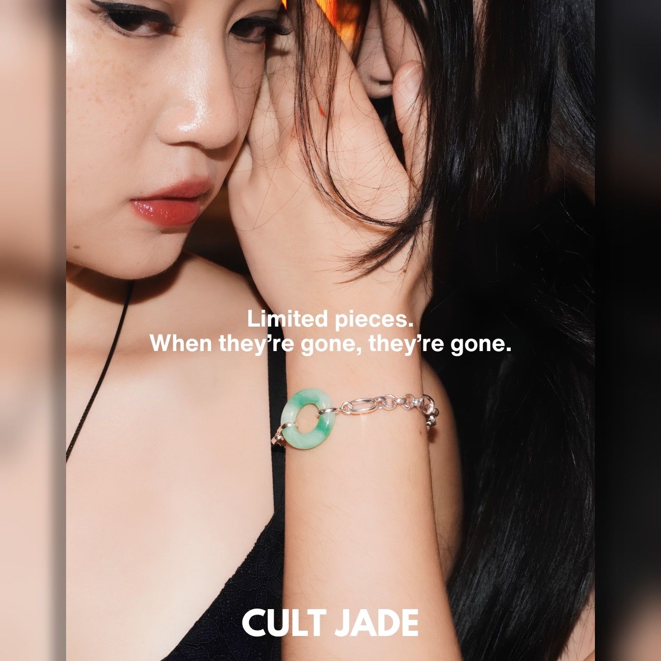 Cult Jade Facebook ad: Jade Jewelry for the Pretty & Protected.