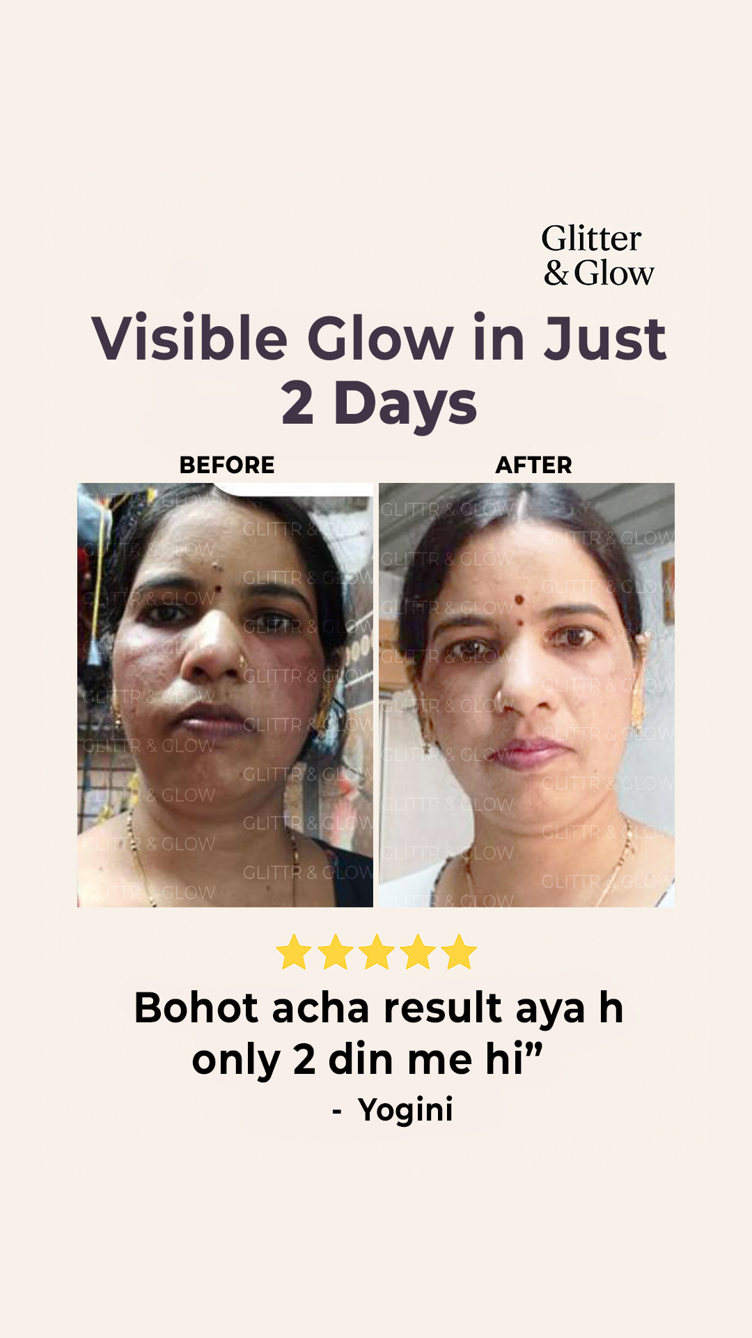 Glitter glow Facebook ad from Sep 7, 2026