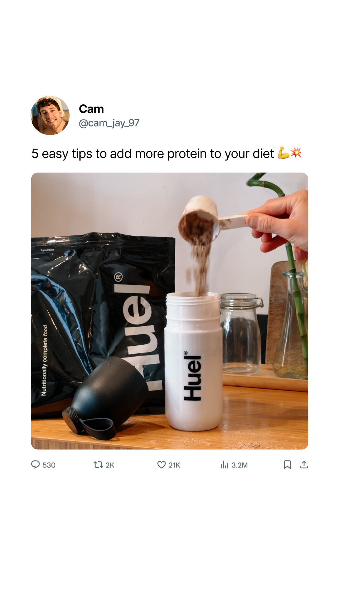 Huel Facebook ad