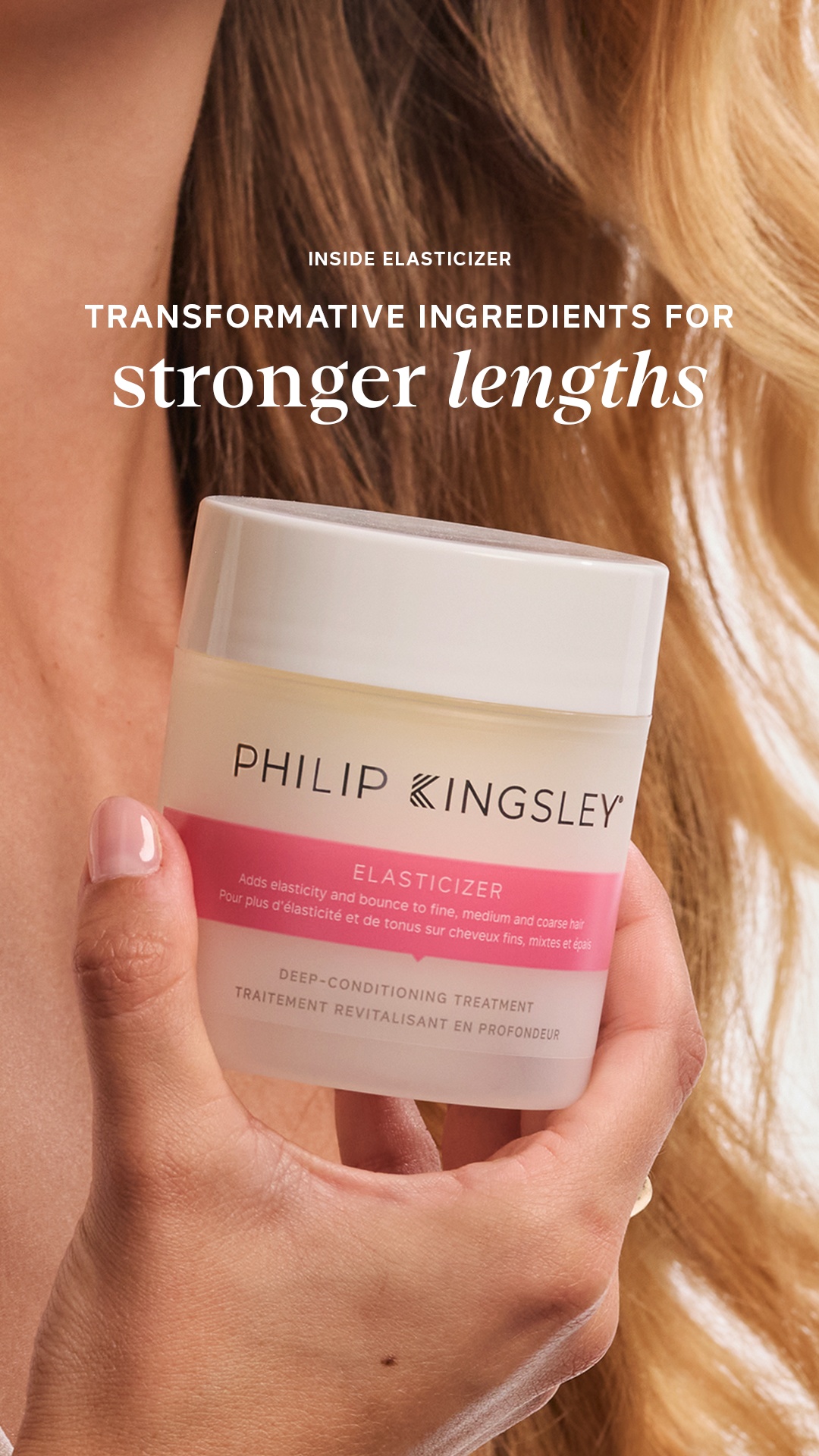 Philip Kingsley Facebook ad: Elasticizer Pre-Shampoo Mask