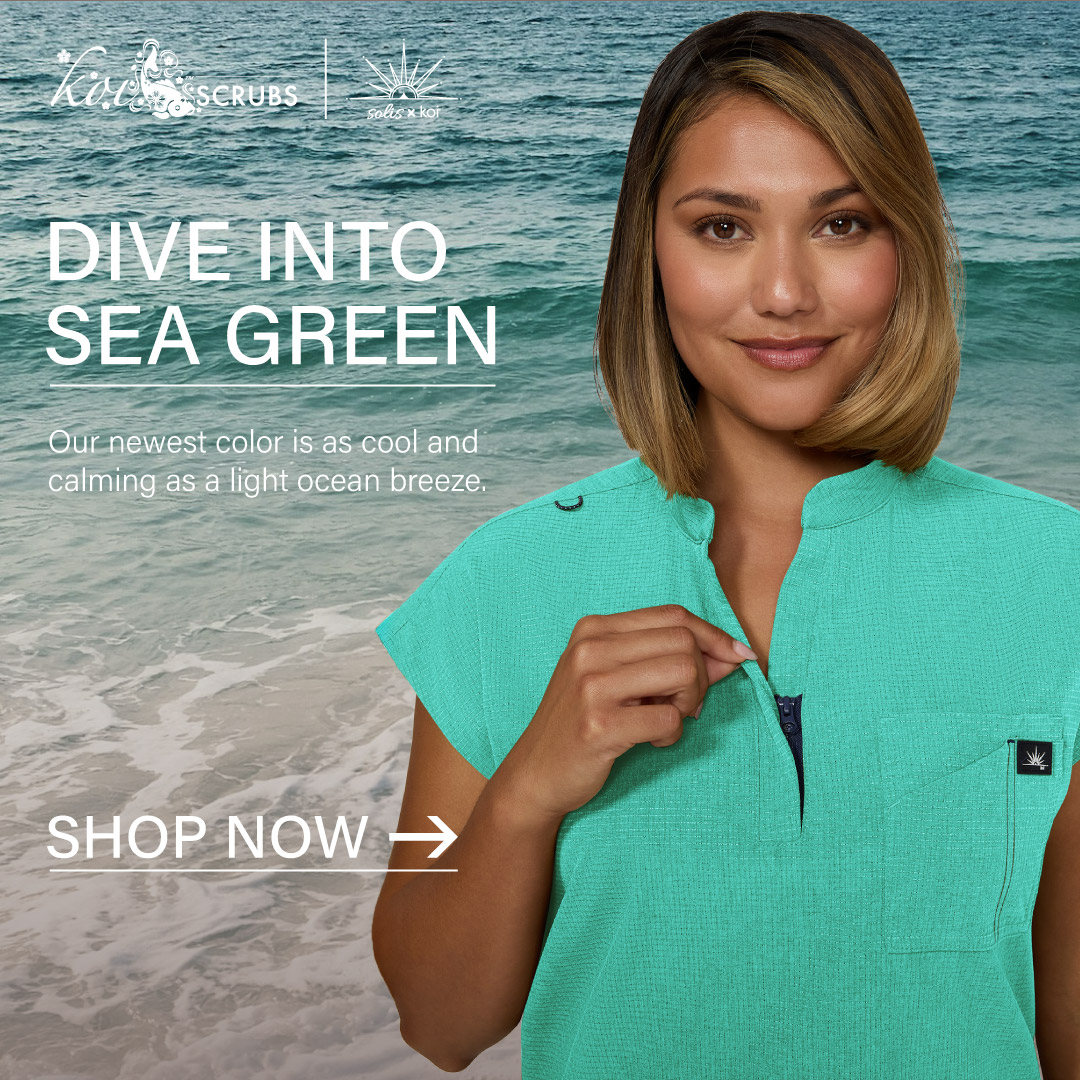 koi Designer Scrubs Facebook ad