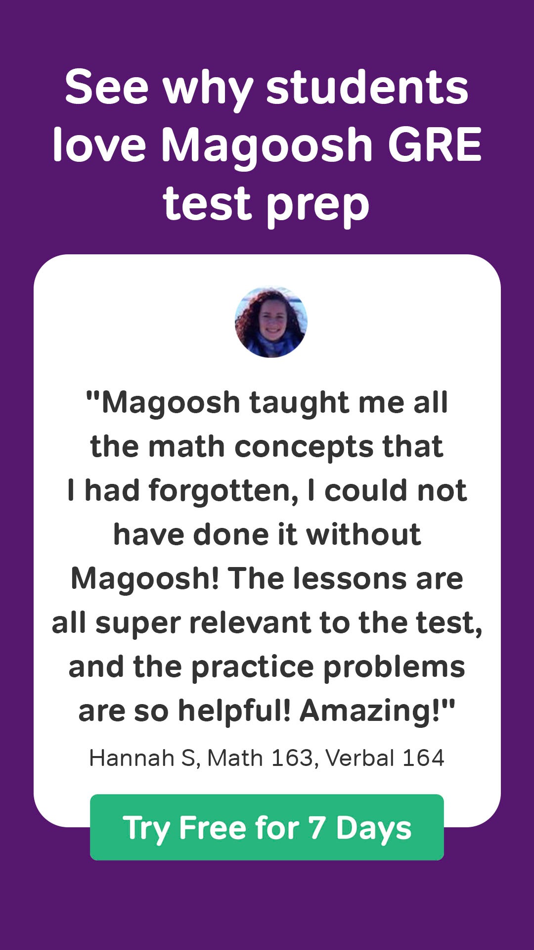 Magoosh Facebook ad