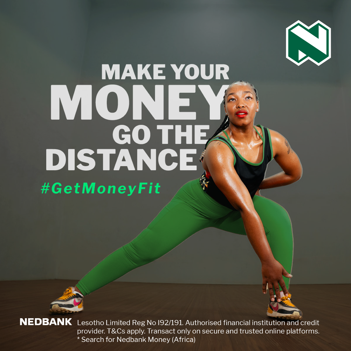 Nedbank Lesotho Facebook ad: #GetMoneyFit today