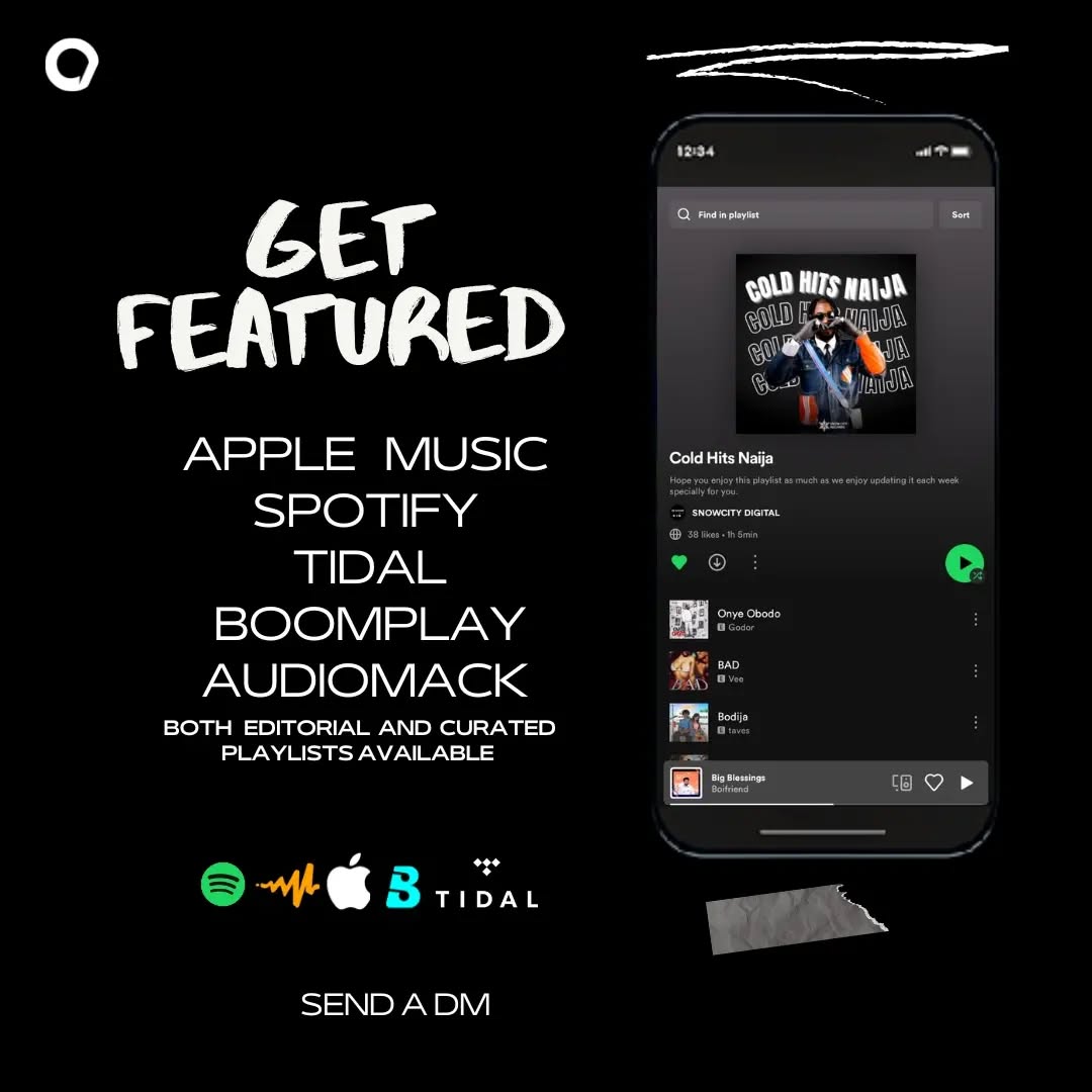 Artivate Agency Facebook ad: Get your song on active Playlists on all…