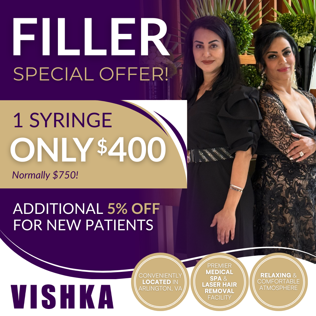 Vishka skin care Facebook ad: 1 Syringe of Filler ONLY $400!