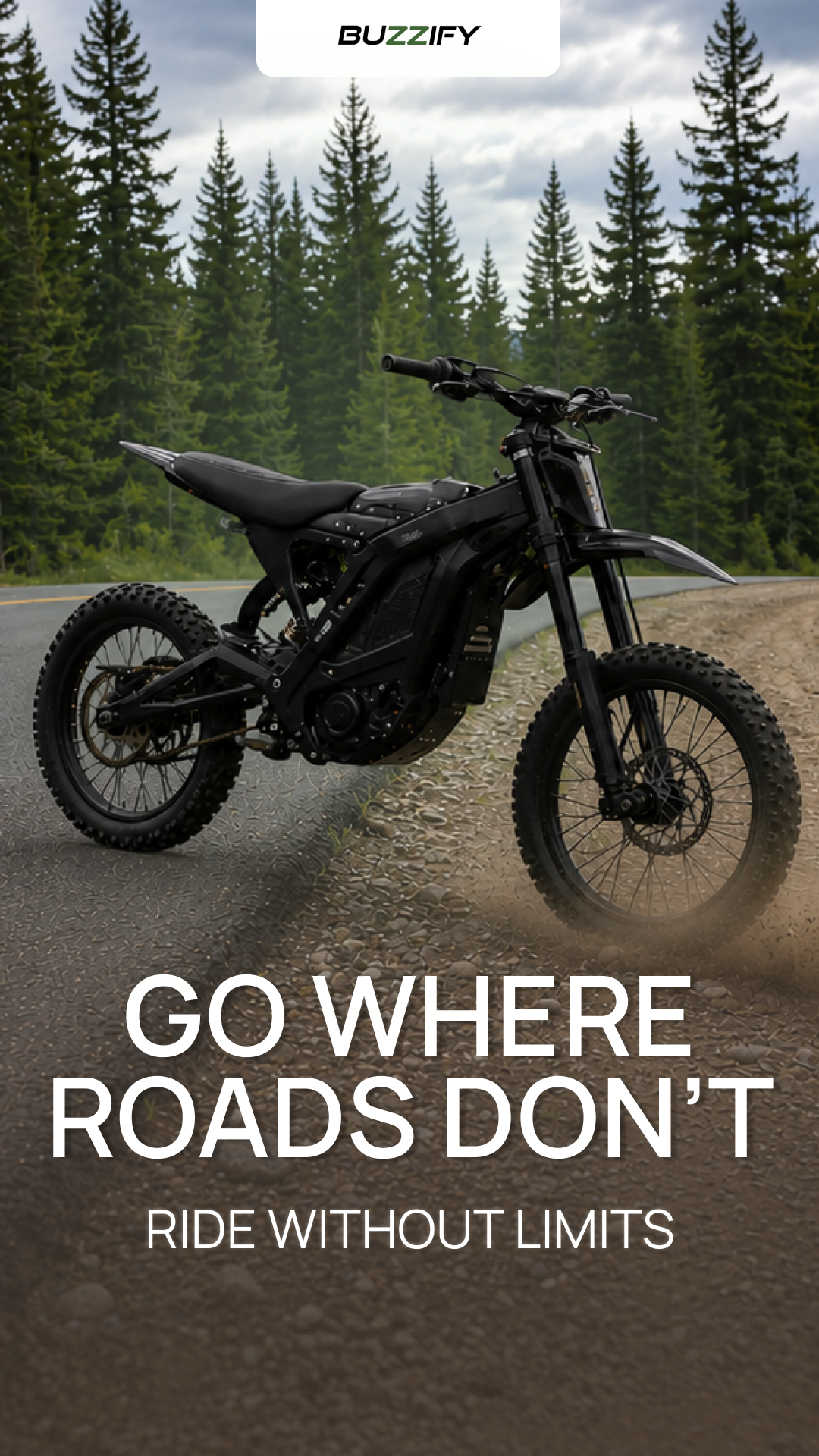 Buzzify Facebook ad: High-Performance Electric Bikes for Any Terrain