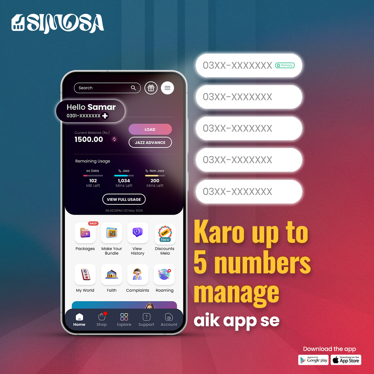 Simosa App Facebook ad