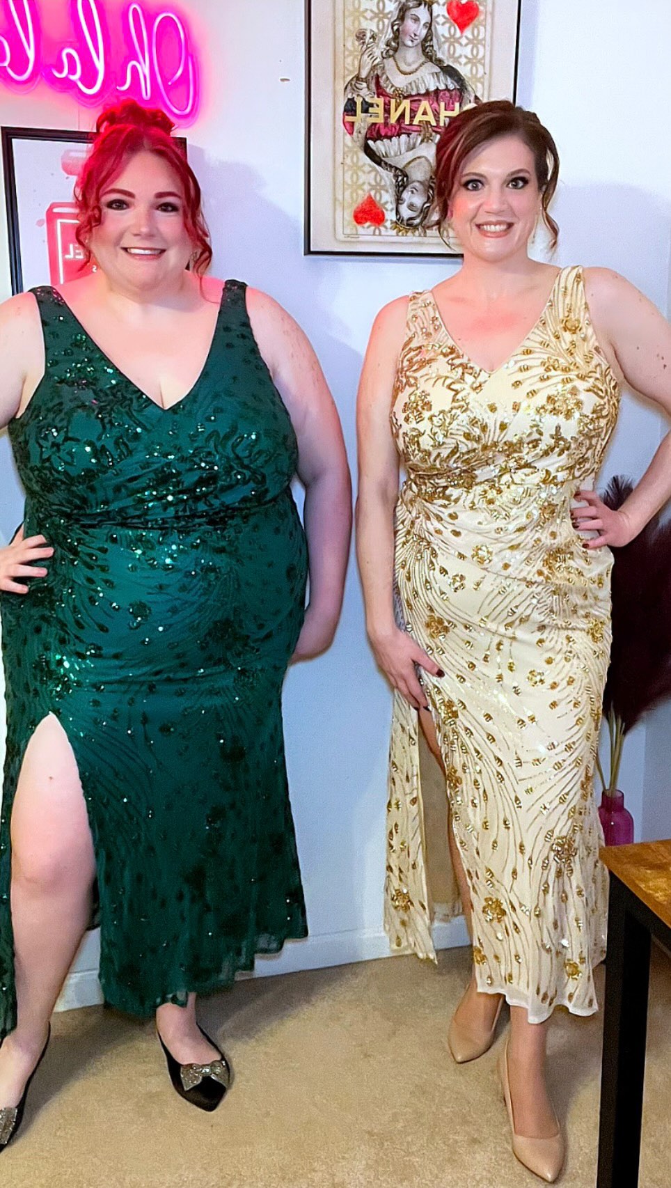 Katie Wallace Facebook ad: Emerald elegance with a touch of gold sparkle