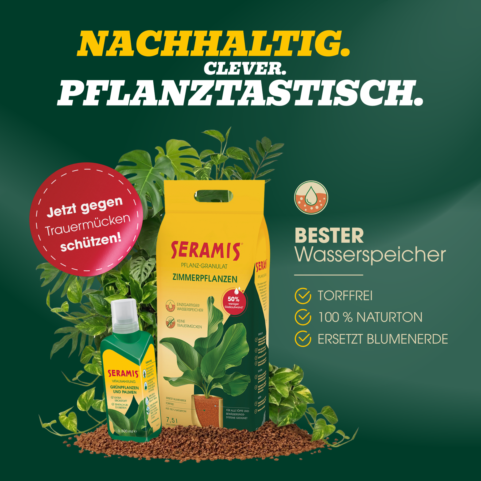 SERAMIS Facebook ad: Mach Schluss mit Gießstress: Hol dir jetzt den…