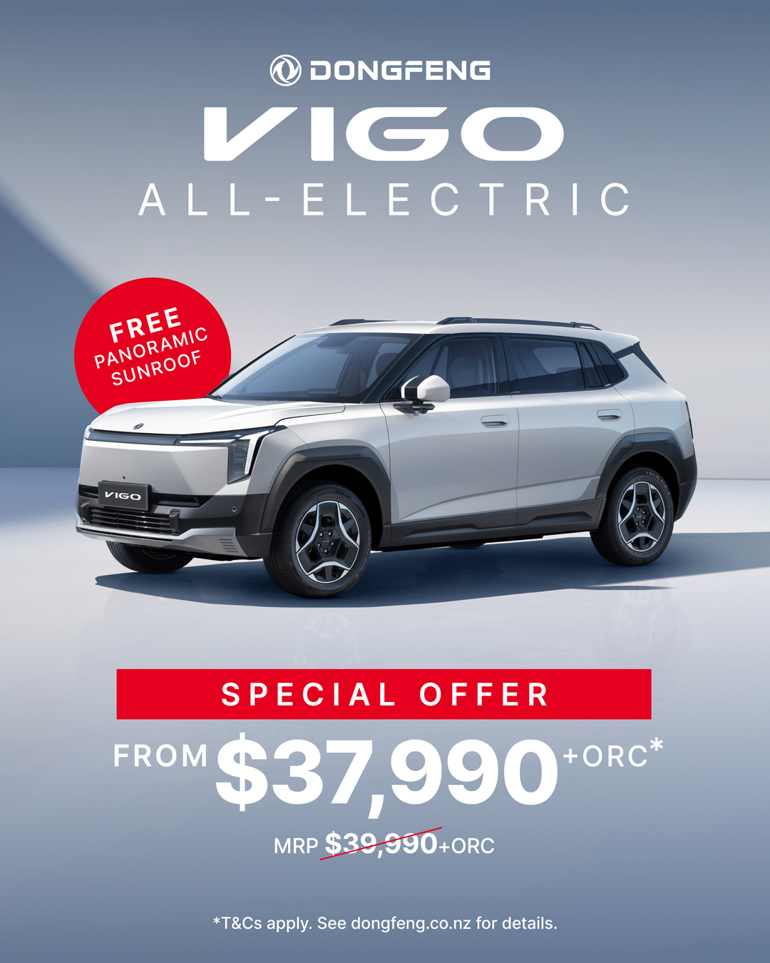 Dongfeng New Zealand Facebook ad: Vigo Special Offer