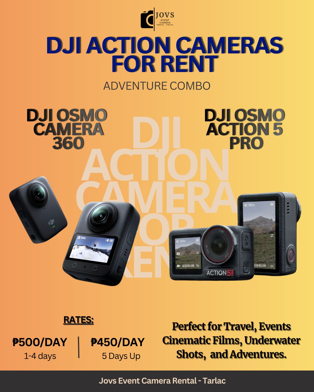 Jovs Event Camera Rental - Tarlac Facebook ad