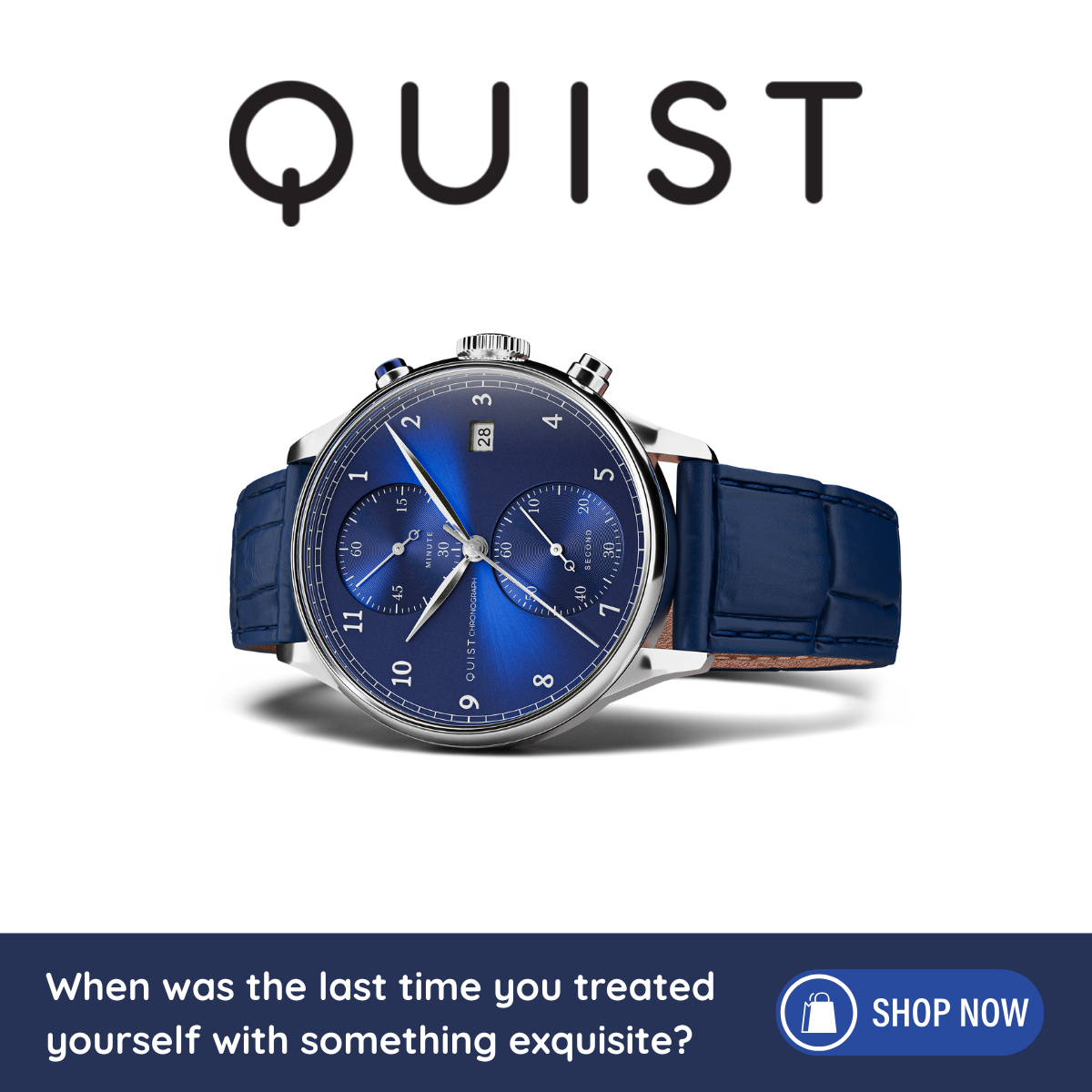 Quist Watches Facebook ad: CHRONOGRAPH by Quist Watches