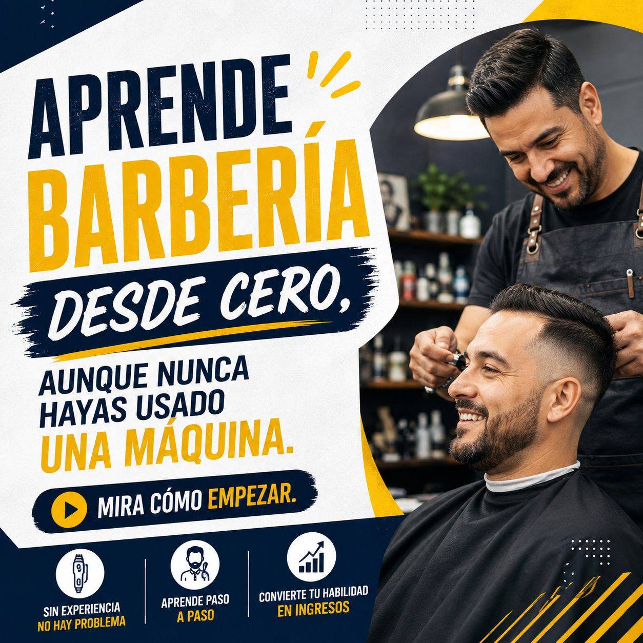 Gestión del Tiempo y Productividad Facebook ad: Genera ingresos con la barbería
