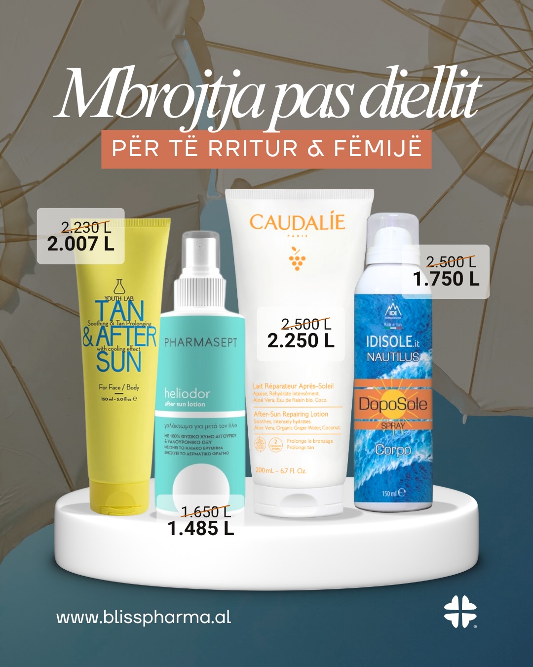 Bliss Pharma Facebook ad: Shijoje diellin pa kompromentuar kujdesin për lëkurën!