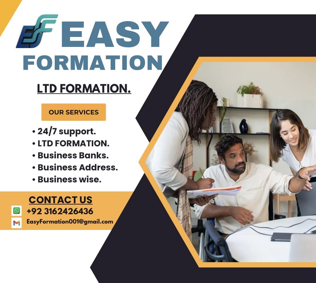 Easy Formation Facebook ad: Company Registration Services With Easy Formation.