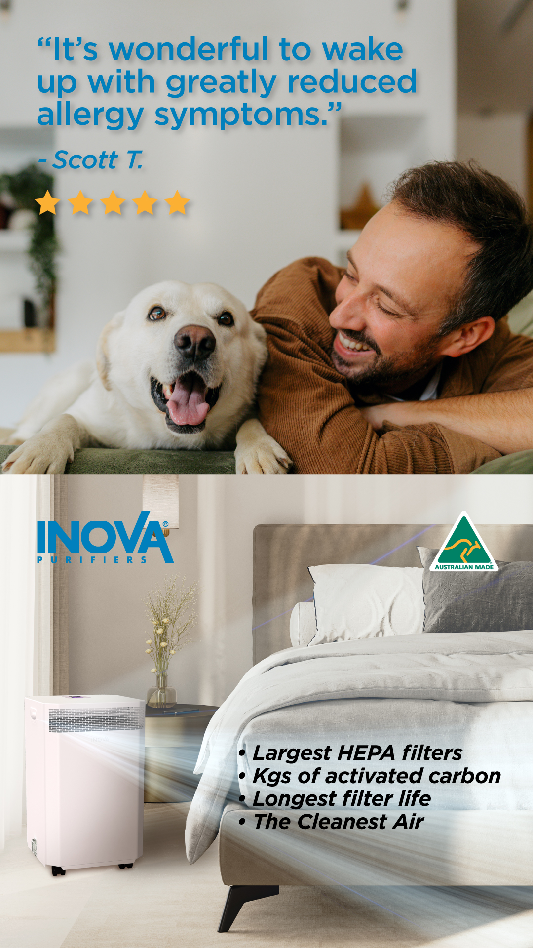 Inova Air Purifiers Facebook ad