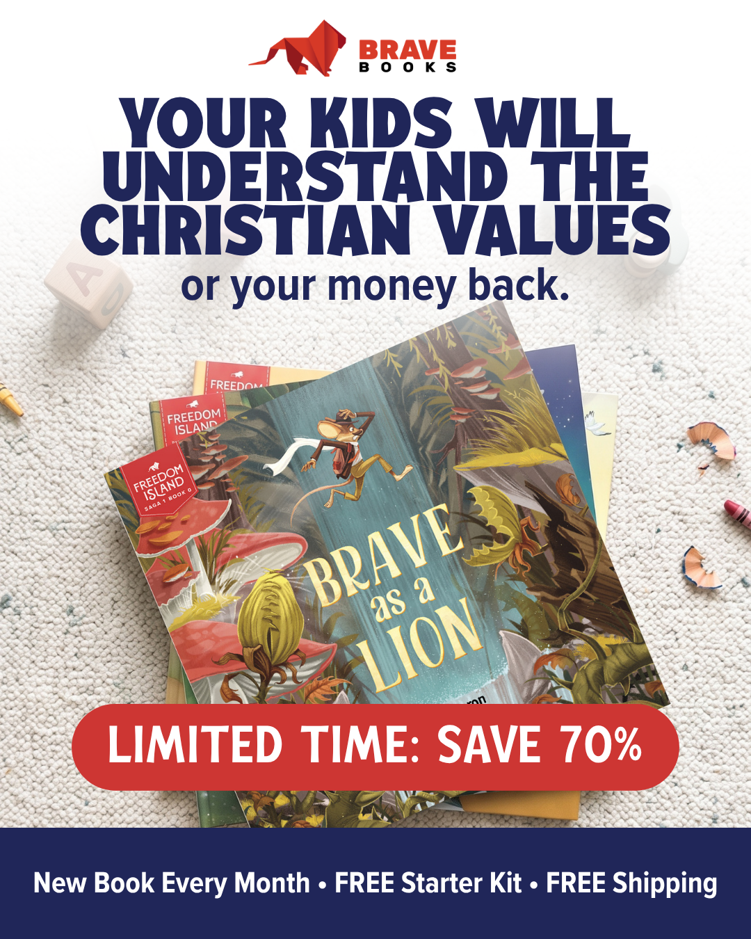 BRAVE Books Facebook ad