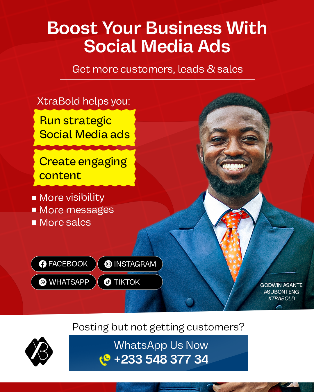 XtraBold Facebook ad: Turn Your Page Into Sales