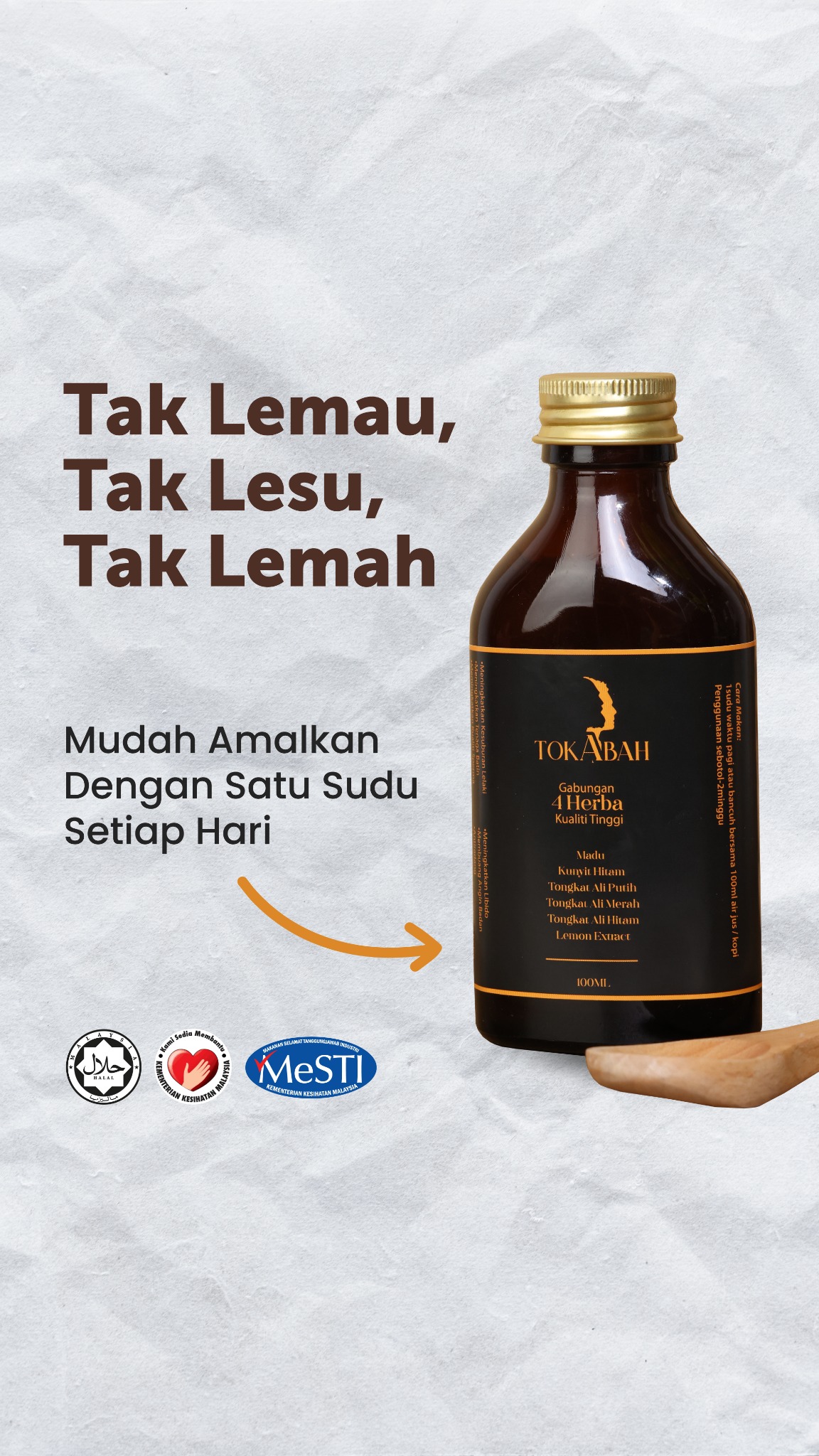 Jamu TokAbah HQ Facebook ad: 10X EFEKTIF SERTA MERTA >>>