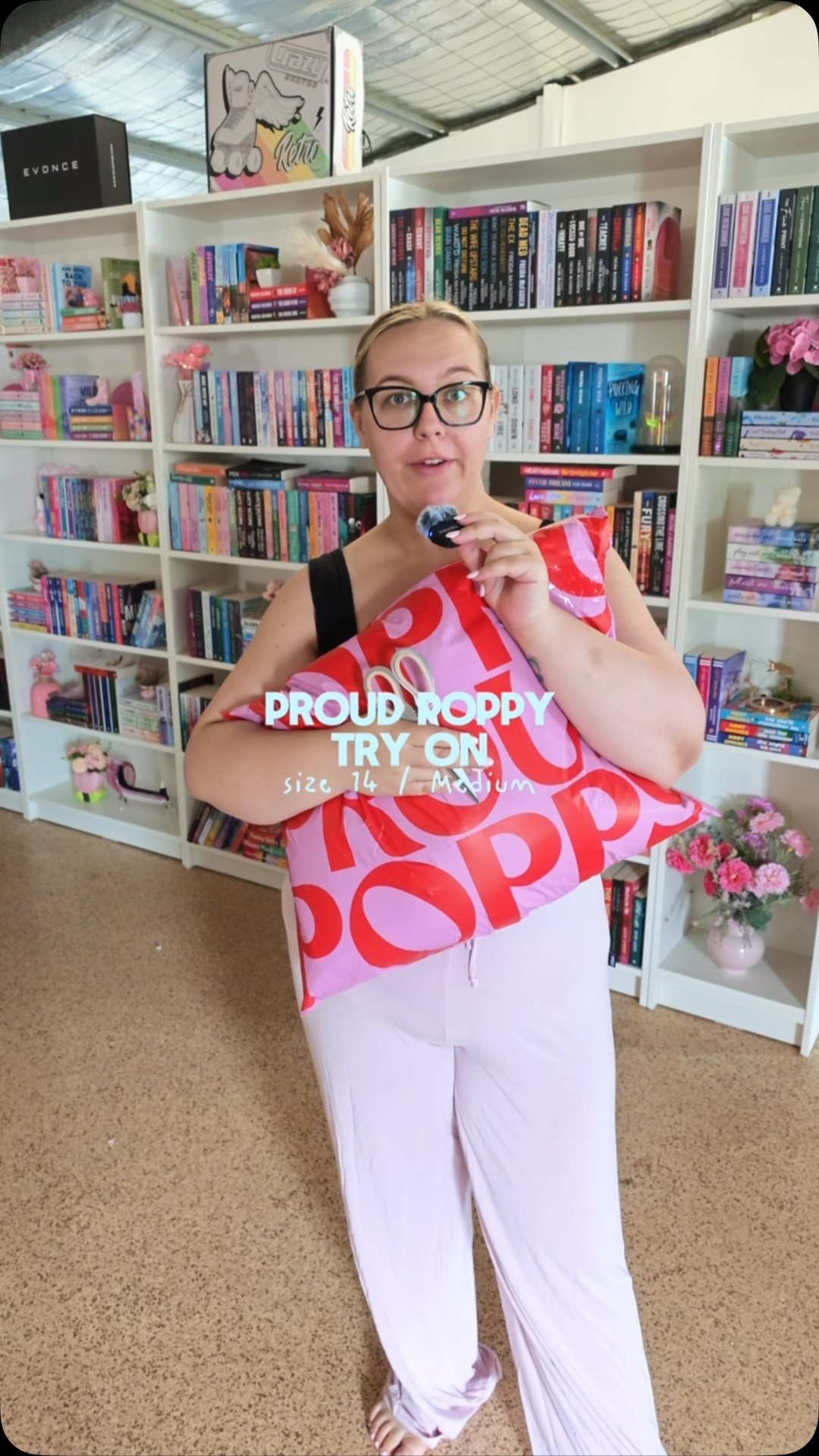 Proud Poppy Clothing Facebook ad: CRYING BECAUSE I CAN FIT INTO SIZE 14…