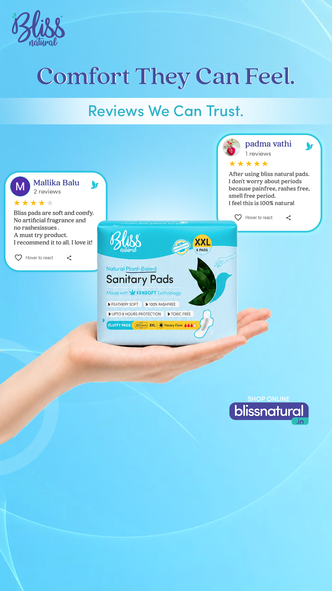 Blissnatural Facebook ad