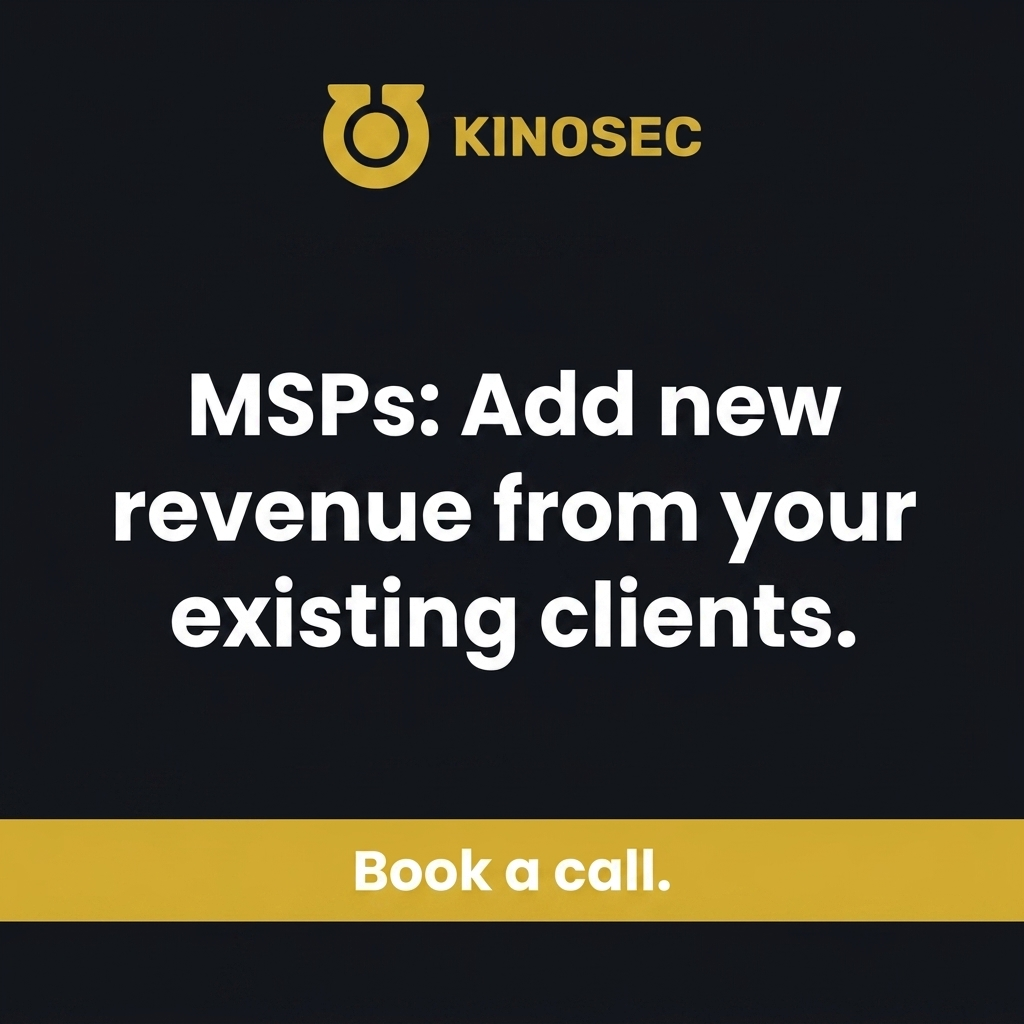KinoSec Facebook ad: MSPs: Add New Revenue From Your Existing Clients