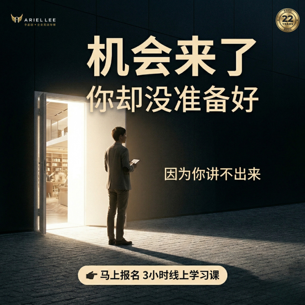 Coach Ariel Lee 李嘉语 企业英语导师 Facebook ad