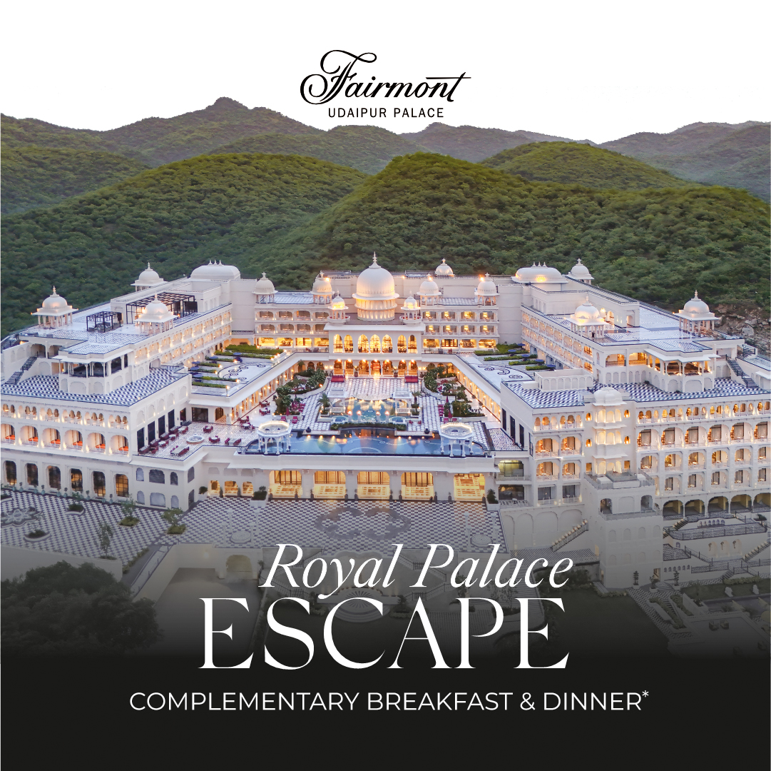 Fairmont Udaipur Palace Facebook ad: Complimentary breakfast and dinner