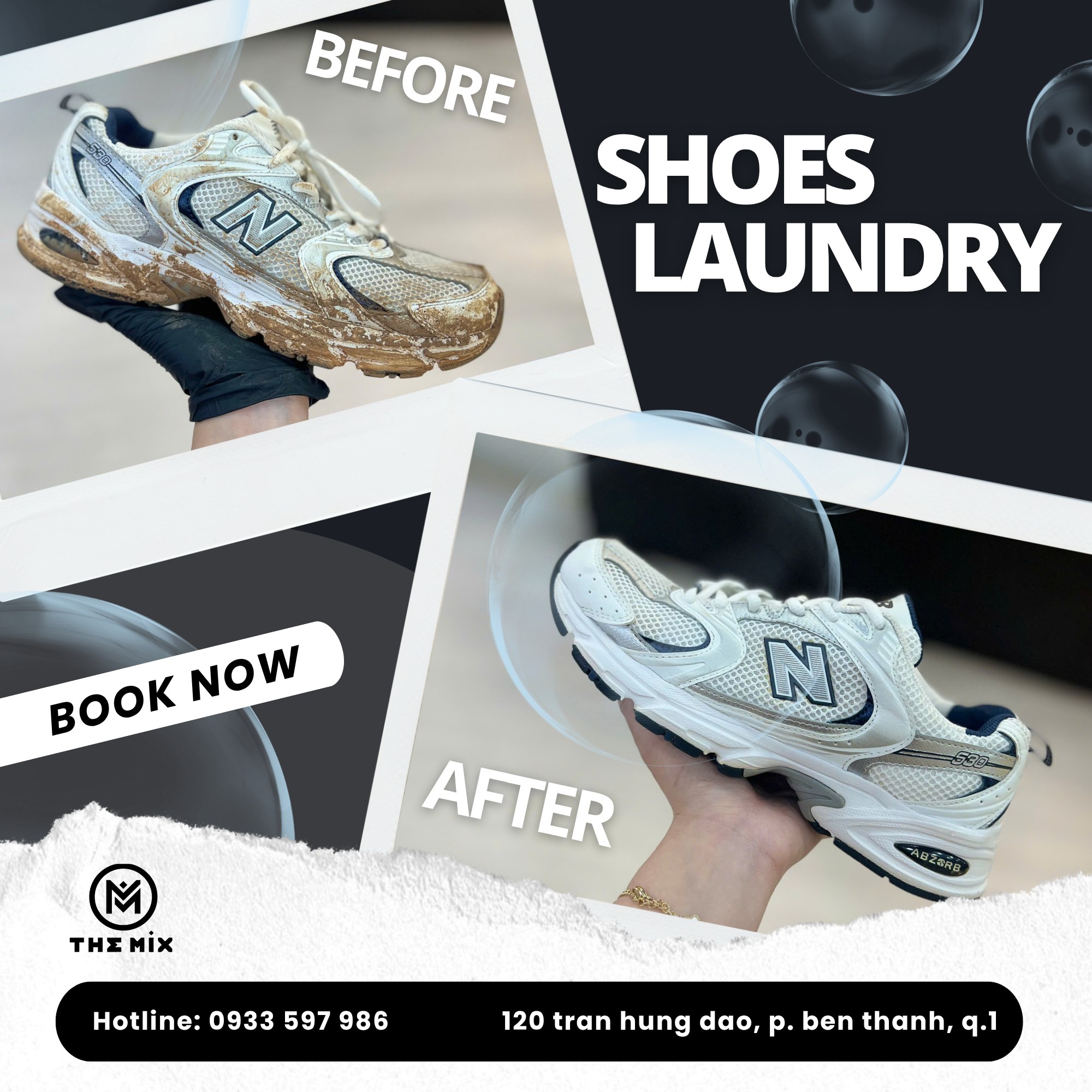 The Mix Shoes Spa Facebook ad: 𝐂𝐥𝐞𝐚𝐧 𝐊𝐢𝐜𝐤𝐬, 𝐅𝐫𝐞𝐬𝐡 𝐕𝐢𝐛𝐞𝐬