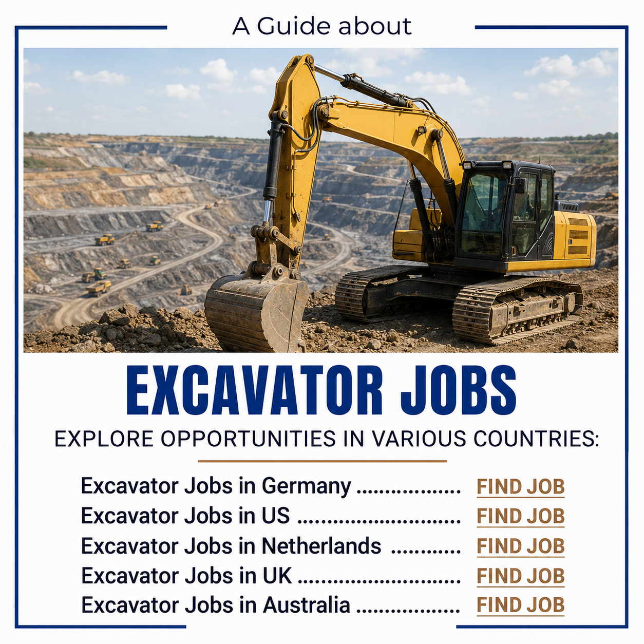 Job Center Facebook ad: Excavator Operator Jobs