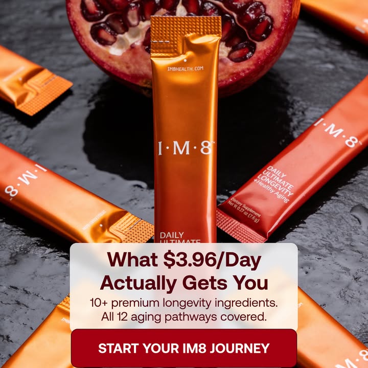 IM8 Global Facebook ad: Longevity Starts at the Cellular Level