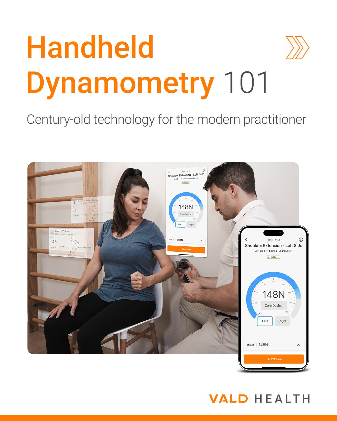 VALD Health Facebook ad: In healthcare and sports, assessing muscle strength is…