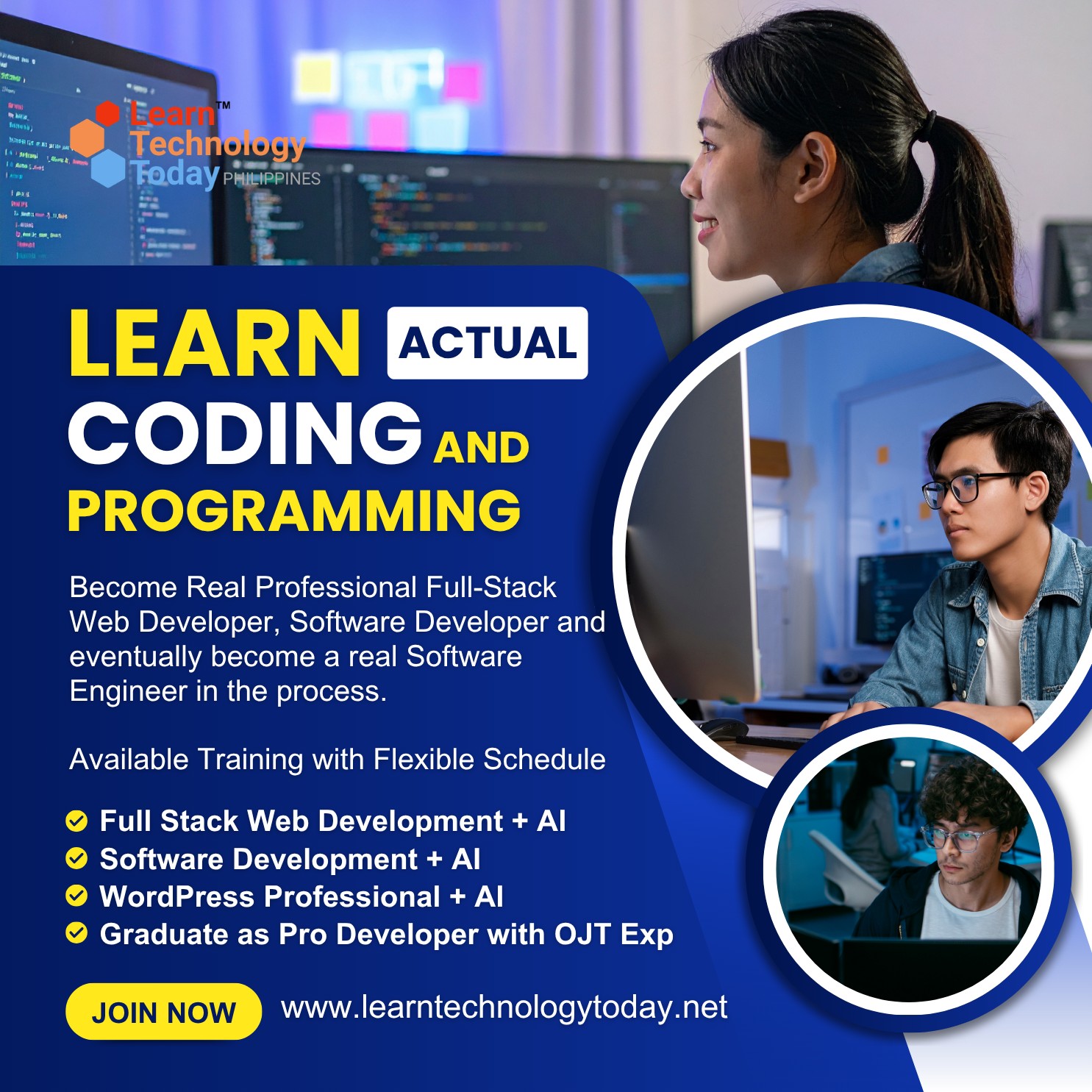 Learn Technology Today Facebook ad: Chat in Messenger